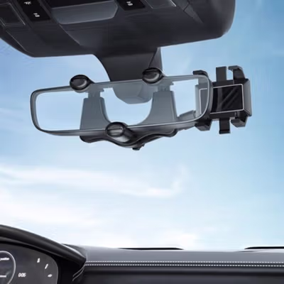 Dawndesslo Holder HP Mobil Adjustable Rearview Mirror Car Phone Holder - ZJ099 - Black — gambar 3