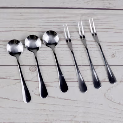 EWIN Set Alat Makan Sendok Garpu dengan Tempat Penyimpanan Angsa - NP311 - Silver — gambar 3