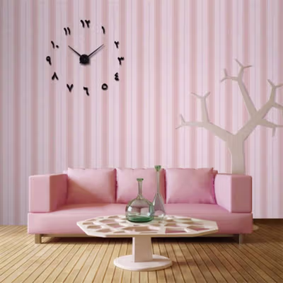 TaffHOME Jam Dinding DIY Giant Wall Clock Creative Design 90-100 cm - S031 - Black — gambar 3