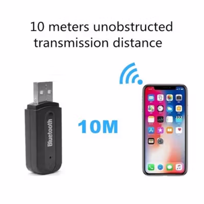 Kebidu Wireless Bluetooth 5.0 USB Receiver Adaptor Car Speaker - ZF169 - Black — gambar 3