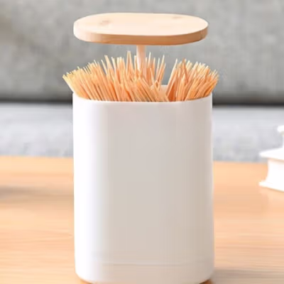 GOUPTOP Tempat Tusuk Gigi Toothpick Cotton Swabs Dental Floss - AGP371 - White — gambar 3