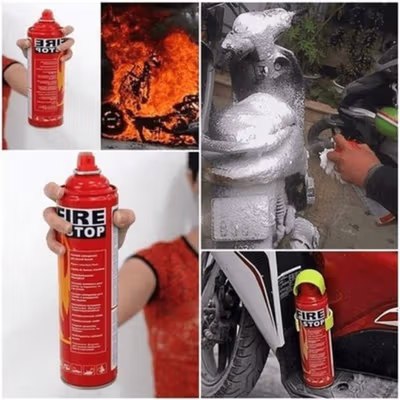FIRESTOP Pemadam Api Busa Mini Fire Extinguisher Foam Portable 500ml - P110 - Red — gambar 3