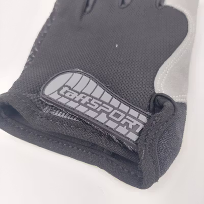 TaffSPORT Sarung Tangan Half Finger Sepeda Gym L - TSTS - Black — gambar 3