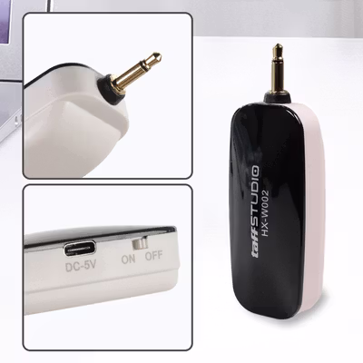 TaffSTUDIO Wireless Microphone UHF Call Center with Transmitter - HX-W002 - Black — gambar 3