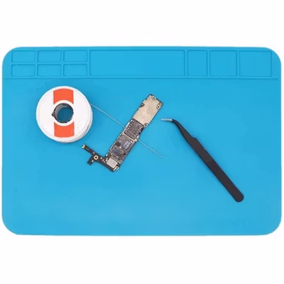 DUETECH Alas Matras Solder Silikon Soldering Heat Resistant 30x20cm - DFUT001 - Blue — gambar 3
