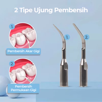 YUKU Pembersih Karang Plak Gigi Ultrasonic Dental Calculus Electric - GS5 - White — gambar 3