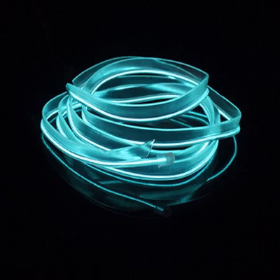 ZUJIS Lampu Hias Neon Flex Car Interior LED Strip EL Light USB 12V - Z1400 - Blue — gambar 3