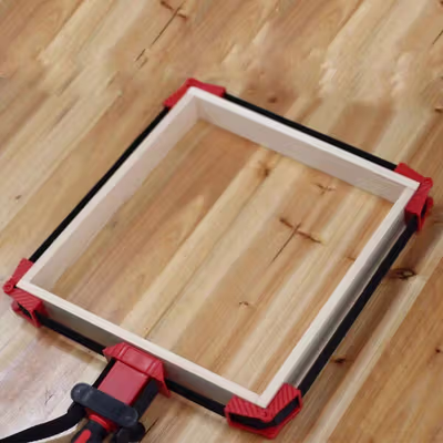 ACAMPTAR Penjepit Bingkai Kayu Adjustable Rapid Corner Clamp 4 Jaws - ACM25 - Red — gambar 3