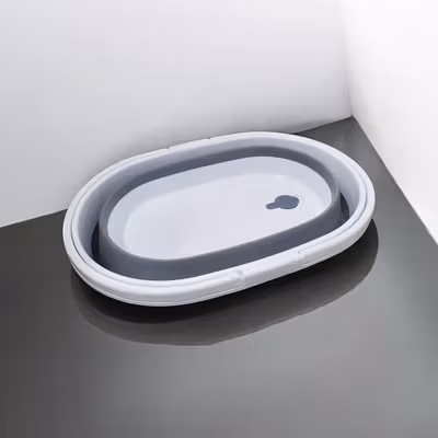 LAZEWING Baskom Ember Lipat Laundry Water Bucket Foldable 11L - B244 - Gray — gambar 3