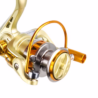 YUMOSHI Reel Pancing Spinning 14 Ball Bearing Fishing Reel 5.2:1 2000 - JF2000 - Golden — gambar 3