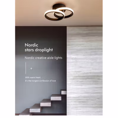 TaffLED Lampu Plafon LED Minimalis Nordic Style 3 Color 24W - D208 - Black — gambar 3
