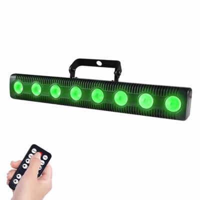TaffLED Lampu Sorot LED Panggung Party RGB DMX-512 45W with Remote - WALL-8LED - Black — gambar 3