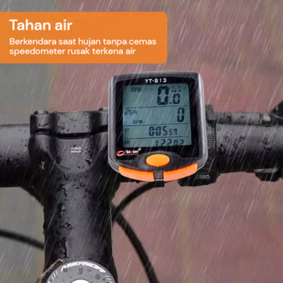 BOGEER Speedometer Sepeda Digital Wireless Odometer LED Waterproof - YT-813 - Black — gambar 3