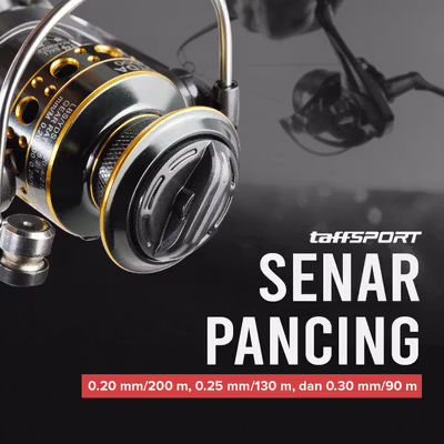 TaffSPORT GHOTDA Reel Pancing Spinning Fishing Reel 5.2:1 2000 - BK2000 - Gun Black — gambar 3