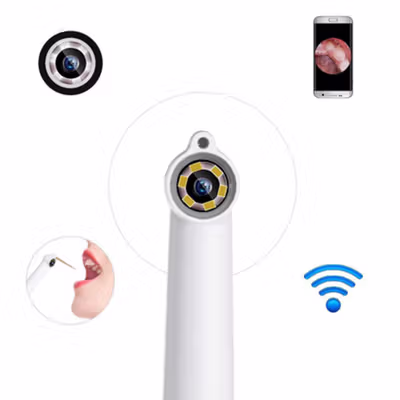 Dodosee Kamera Endoskopi Gigi Intraoral Dental Endoscope WiFi 6 LED - YC-W7 - White — gambar 3