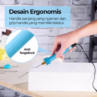 Taffware Pemotong Styrofoam Gabus Polystyrene Cutting Machine 10cm 30W - CT10 - Blue — gambar 3