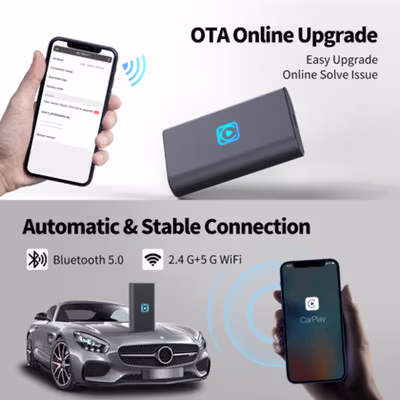 GRANDnavi Wireless CarPlay Dongle Adapter Bluetooth 5.0 iPhone Only - CP-101 - Black — gambar 3