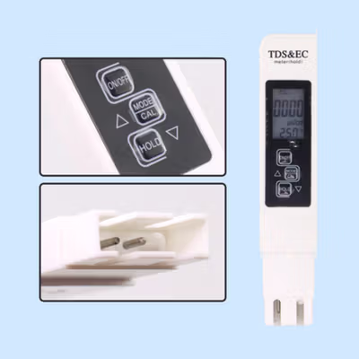 TaffHOME Alat Ukur Uji TDS EC Meter Digital Air Minum Akuarium - E-1 - White — gambar 3