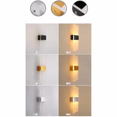 TaffLED Lampu Dinding Hias Rumah LED Corridor Warm White 3000K 6W - F0011 - Golden — gambar 3