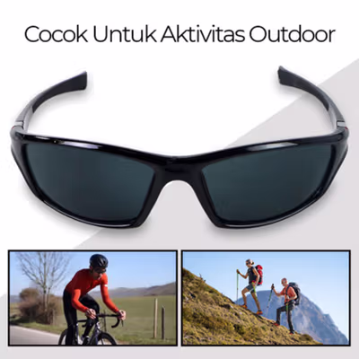 XIRAN Kacamata Fashion Outdoor Sunglasses UV400 - P3016 - Black/Black — gambar 3