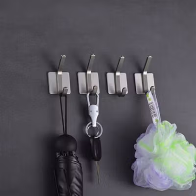 TaffHOME Gantungan Dinding Hook Hanger Stainless Steel - MT25 - Silver — gambar 3