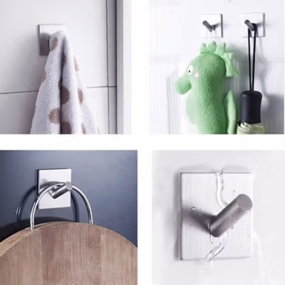 TaffHOME Gantungan Dinding Hook Hanger Stainless Steel SUS304 - 8958 - Black — gambar 3