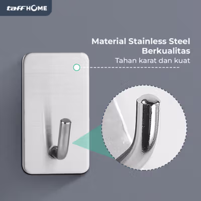 TaffHOME Gantungan Dinding Hook Wall Hanger Organizer - MT31 - Silver — gambar 3