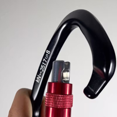 TaffSPORT Carabiner Aluminium Professional Heavy-Duty Locking 25kN - CE21 - Black — gambar 3