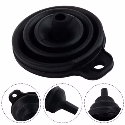 Corong Lipat Air Minyak Multifungsi Collapsible Silicone Funnel 1.5cm - FL15 - Black — gambar 3