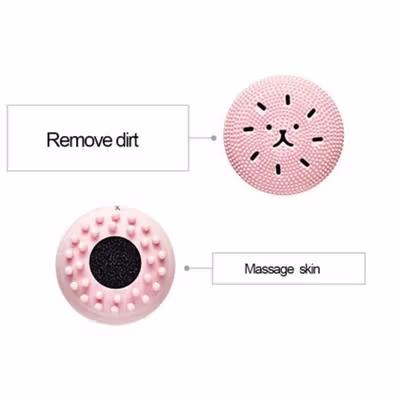 ETUDE Facial Cleansing Pad Scrub Brush Octopus Jellyfish - GZ03 - Pink — gambar 3