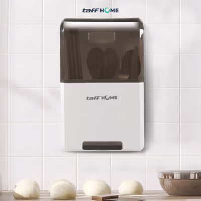 TaffHOME Kotak Penyimpanan Alat Makan Kitchen Utensil Box - HCH-006 - Black White — gambar 3