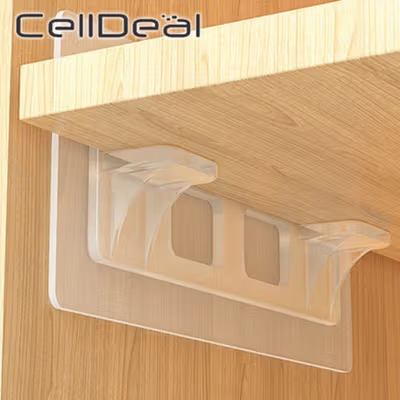 CellDeal Holder Siku Penyangga Rak Ambalan Shelf Support 6 PCS - CD010 - Transparent — gambar 3