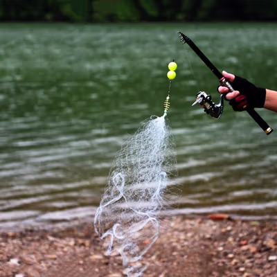 BOM NET Jaring Pancing Umpan Ikan Fishing Net Trap Cage Tackle Size 4 - 3918 - No Color — gambar 3