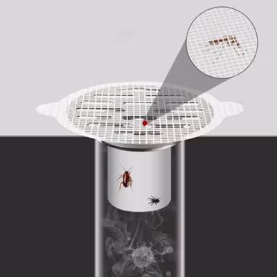 IVUSHIO Stiker Saringan Pelindung Lubang Pembuangan Air 10 PCS - IV-110 - White — gambar 3