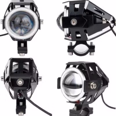 KONTROL Lampu Tembak Motor LED Spotlight Cool White IP65 8W 9-20V - U7 - Black — gambar 3