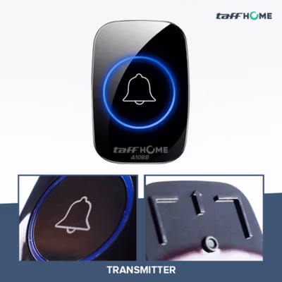 TaffHOME Bel Pintu Wireless Waterproof 2 Transmitter 2 Receiver - A10BB - Black — gambar 3