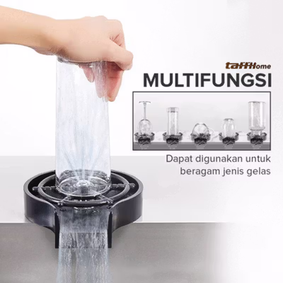 TaffHOME Pencuci Gelas Otomatis Selang Panjang Jug Rinser Washer - SU10 - Black — gambar 3