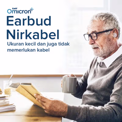 TaffOmicron Alat Pengeras Suara Earbud Wireless Elderly Hearing Aid - K-80 - No Color — gambar 3