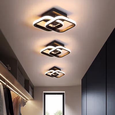 TaffLED Lampu Plafon LED Modern Ceiling Light 22W 3in1 Color - KG821 - Black — gambar 3