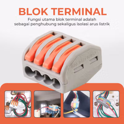 Guillermo Terminal Block Konektor Sambungan Kabel Listrik 1 PCS PCT-214 - GTB6 - Gray — gambar 3
