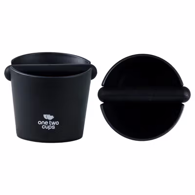 One Two Cups Wadah Ampas Kopi Espresso Knock Box Container Model B - EA026 - Black — gambar 3