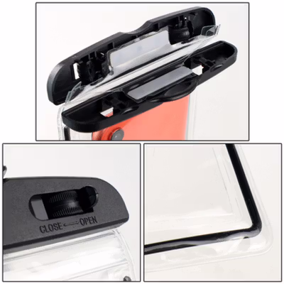 AUW Kantong Casing Anti Air Smartphone Waterproof 6 Inch - ABS175-100 - Black — gambar 3