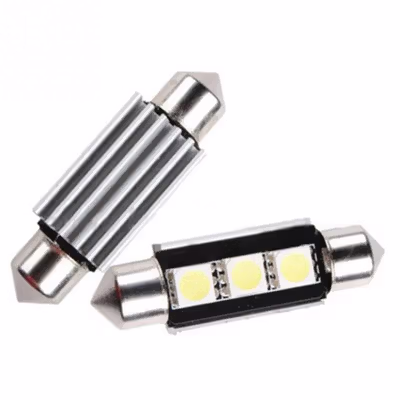 LuxStar Lampu Interior Mobil LED SMD 5050 Cool White 12V 2 PCS - White — gambar 3