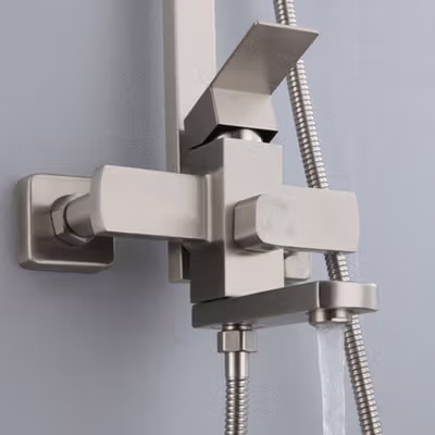 KEMAN Shower Mandi Set Portable Lifting Top Stainless Steel 304 - KM-8 - Silver — gambar 3