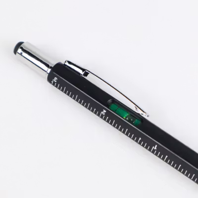 Taffware Pena Multifungsi Plastik Stylus Penggaris Waterpass Obeng - 9625 - Black — gambar 3