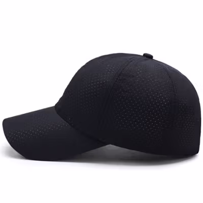 FLB Topi Baseball Polos Motif Polkadot Kasual Pria Wanita - MZ237 - Black — gambar 3