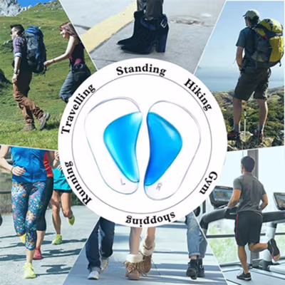 LILLILADY Insole Sepatu Alas Kaki Orthopedic Plantar Fasciitis Support - LD10 - Blue — gambar 3