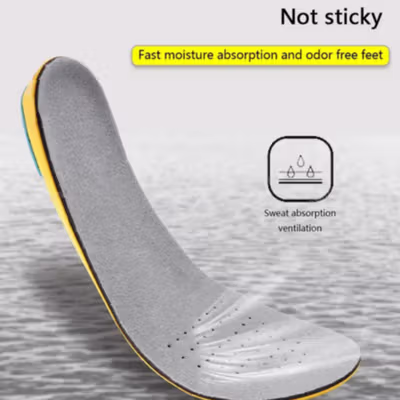 LUARMO Insole Sepatu Alas Kaki Orthopedic Running Cushion M - L3 - Yellow — gambar 3