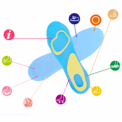 ActivGel Insole Sepatu Alas Kaki Orthopedic Sport Shock Absorb Gel L - Blue — gambar 3