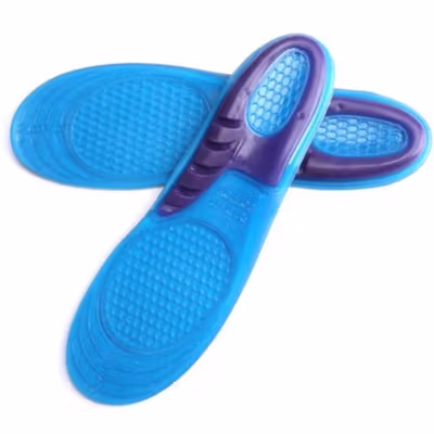 DADIJIER Insole Sepatu Alas Kaki Orthopedic Shock Absorb Gel S - KYL - Blue — gambar 3